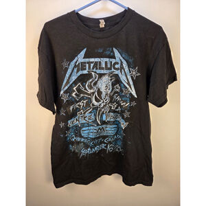 T-Shirt Metallica Black Gildan size Large Videotron Centre Quebec Pre-Owned